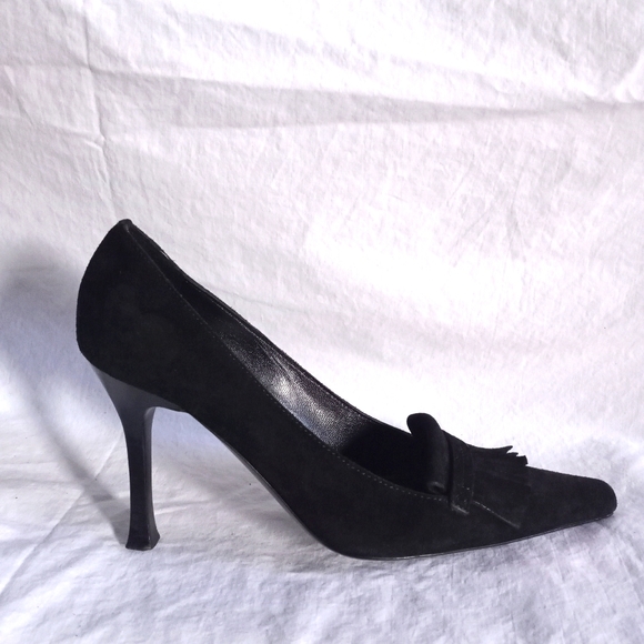 St. John Shoes - ST. JOHN Black Suede Heels